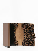 Kaarthouder Leder Secrid Beige animal MLE-vue-porte